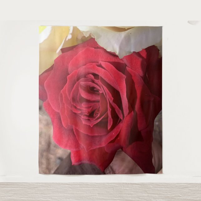 Tapiz La bella rosa roja de África (Anverso)