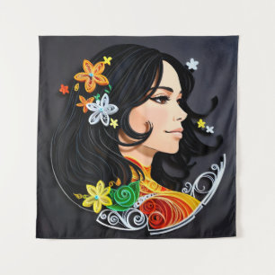 Tapiz La belleza de una señora.