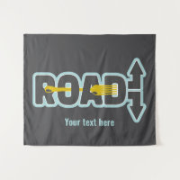 La bifurcación en la carretera arte de texto tipog
