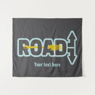 Tapiz La bifurcación en la carretera arte de texto tipog