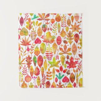 Tapiz La caída de las acuarelas en otoño deja un patrón 