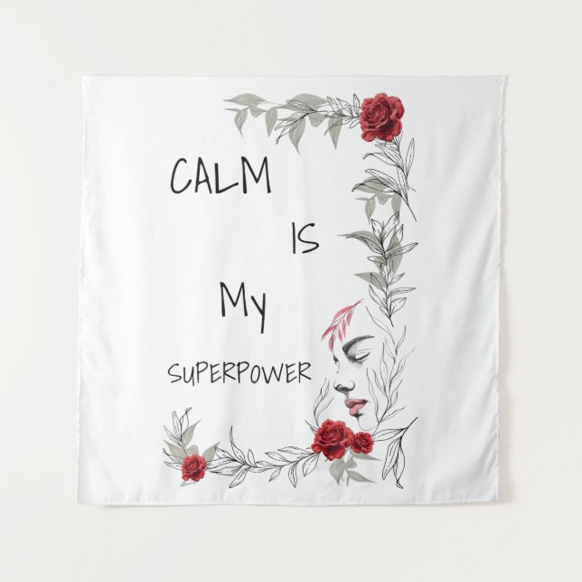 Tapiz La calma es mi superpoder | Confianza en uno mismo (Anverso)