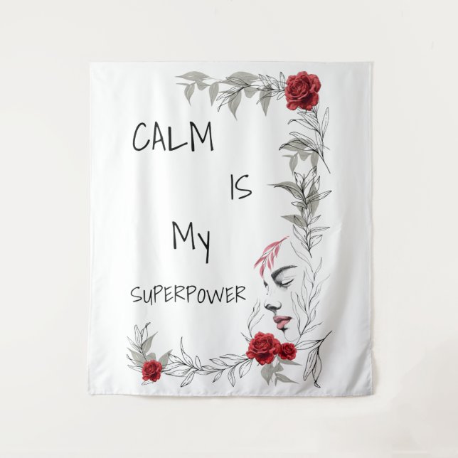 Tapiz La calma es mi superpoder | Confianza en uno mismo (Anverso)