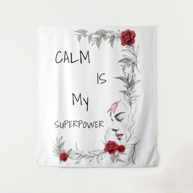 Tapiz La calma es mi superpoder | Confianza en uno mismo (Anverso)
