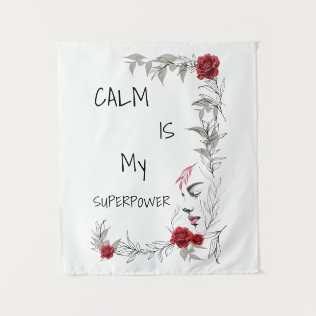 Tapiz La calma es mi superpoder | Confianza en uno mismo (Anverso)
