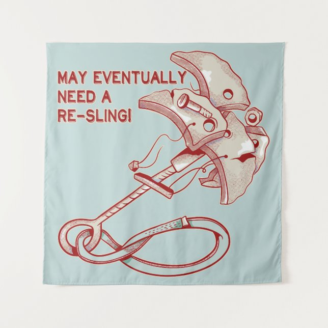 Tapiz La cámara de escalada de la roca antigua es divert (Anverso)