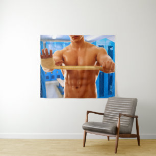 Tapiz La camiseta sin mangas de SlipperyJoe hombre muscu