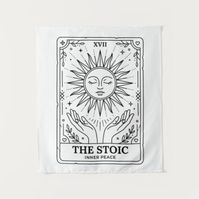 Tapiz La Carta de Tarot Estoica (Anverso)