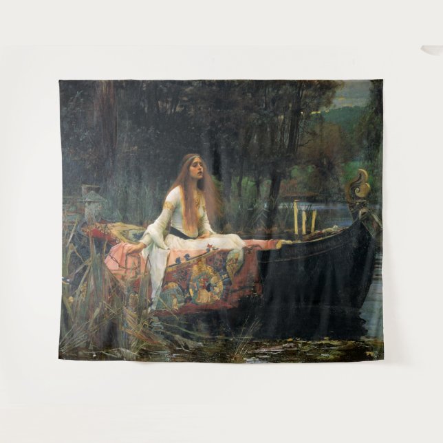 Tapiz La Dama de Shalott, por John William Waterhouse (Anverso (horizontal))