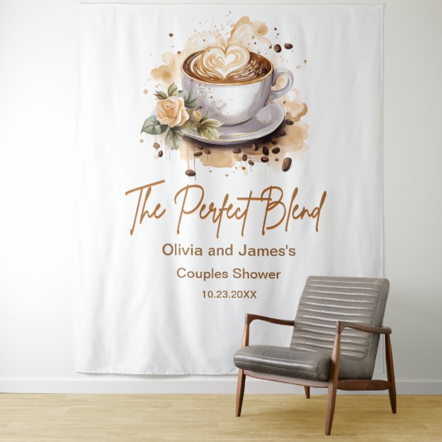 Tapiz La ducha perfecta para Bodas de café blend (In situ)