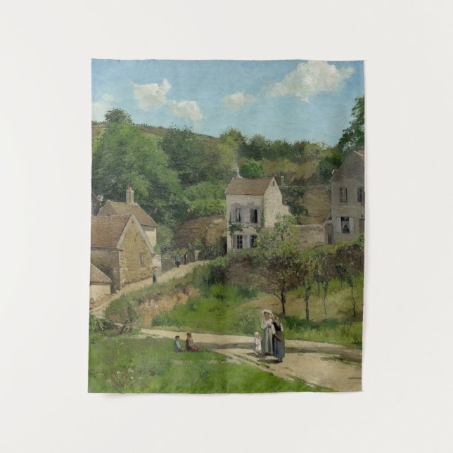 Tapiz La ermita de Pontoise Camille Pissarro (Anverso)
