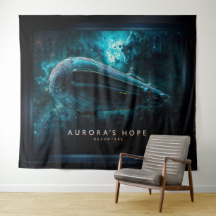 Tapiz La esperanza de Aurora, el viaje cósmico de Xzendo