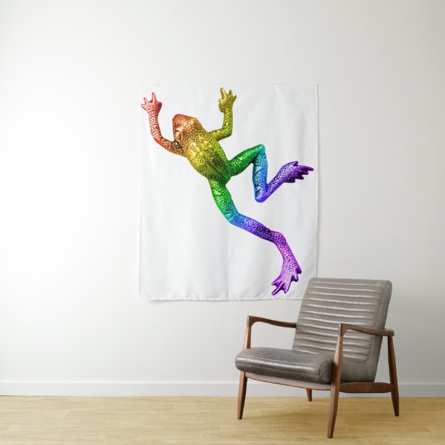 Tapiz La estatua de rana del Orgullo de SlipperyJoe Vibr (In situ)