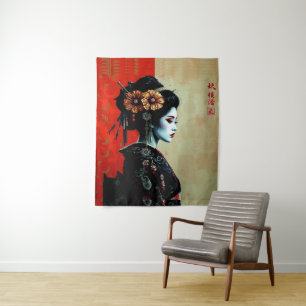 Tapiz La Flor de Geisha – Elegancia Japonesa Atemporal