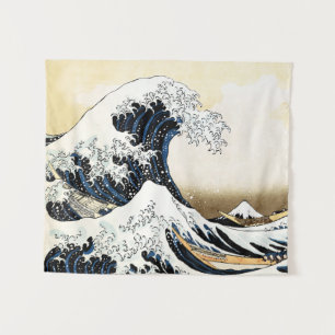 Tapiz La Gran Ola Fuera de Kanagawa Hokusai, arte japoné