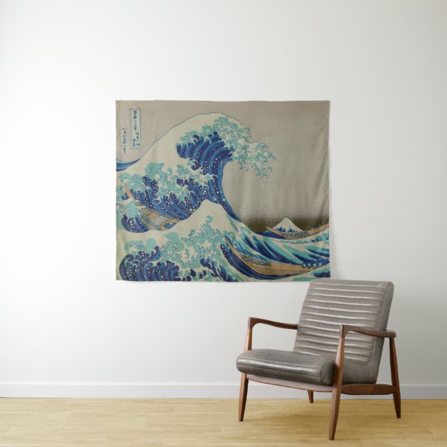 Tapiz La gran onda de Kanagawa por Hokusai (In situ (horizontal))