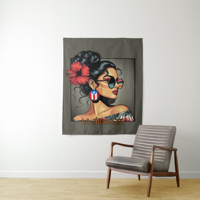 Tapiz La Jíbaraza 12 – Puerto Rican Jíbara Art • Boricua (In situ)