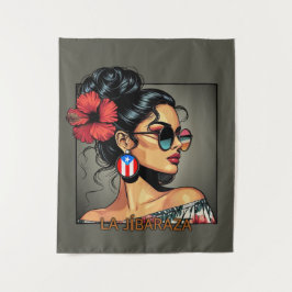 Tapiz La Jíbaraza 12 – Puerto Rican Jíbara Art • Boricua