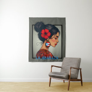 Tapiz La Jíbaraza 14 – Arte Jíbara Puertorriqueño • Bori