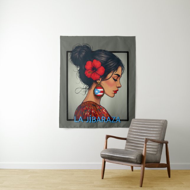 Tapiz La Jíbaraza 14 – Puerto Rican Jíbara Art • Boricua (In situ)