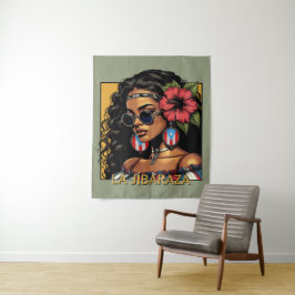 Tapiz La Jíbaraza 1 – Puerto Rican Jíbara Art • Boricua 