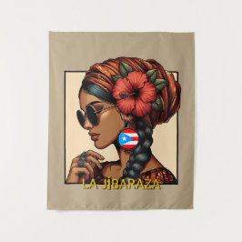 Tapiz La Jíbaraza 2 – Puerto Rican Jíbara Art • Boricua
