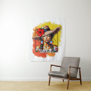 Tapiz La Jíbaraza 5 – Arte Jíbara Puertorriqueña • Boric