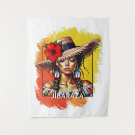 Tapiz La Jíbaraza 5 – Puerto Rican Jíbara Art • Boricua