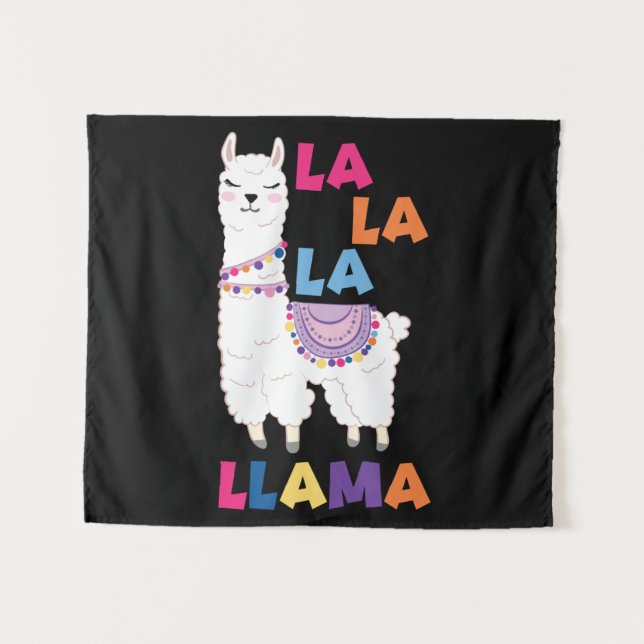 Tapiz La La La Llama - Canto gracioso Llama (Anverso (horizontal))