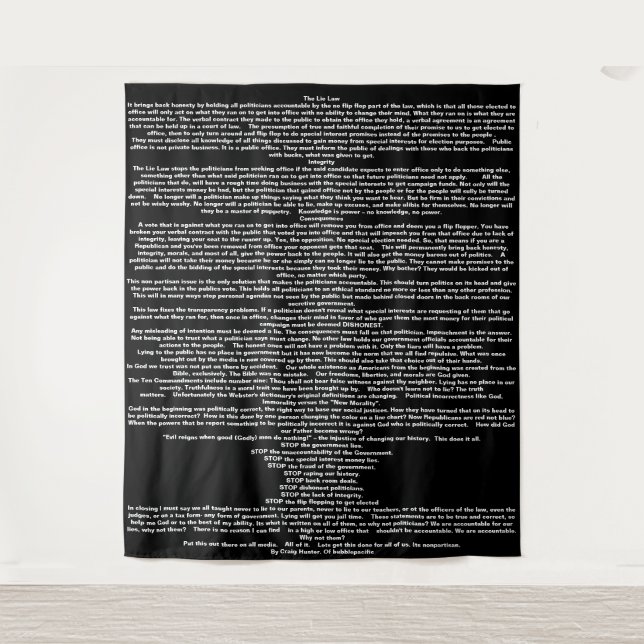 Tapiz , la ley de mentiras (Anverso)