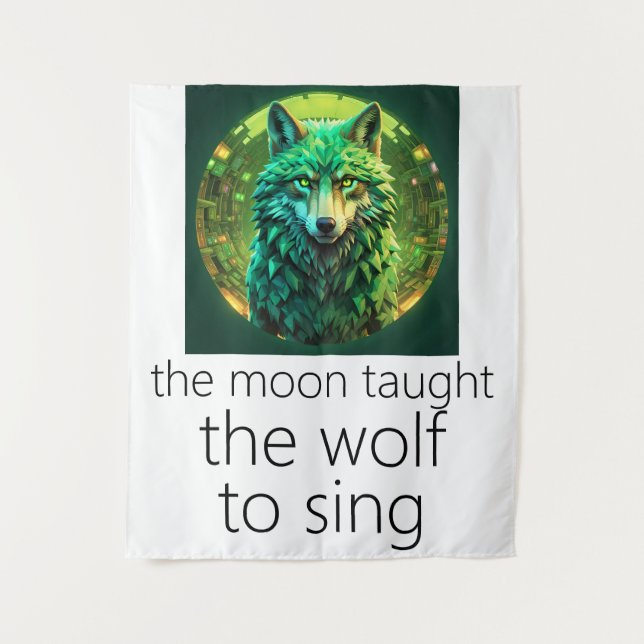 Tapiz La Luna Enseñó Al Lobo A Cantar (Anverso)