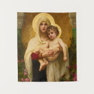 Tapiz La Madonna de los Rosas de William Bouguereau
