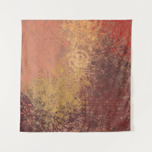 Tapiz La mano hizo arte. Textura colorida. Arte moderno.