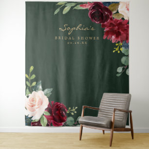 Tapiz La Marina Borgoña Bridal Ducha Decoración