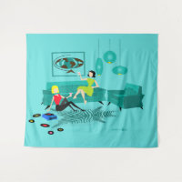 La noche del chica retro en tapicería