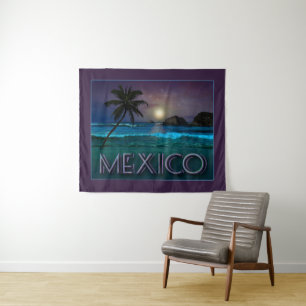 Tapiz La noche mexicana en la playa