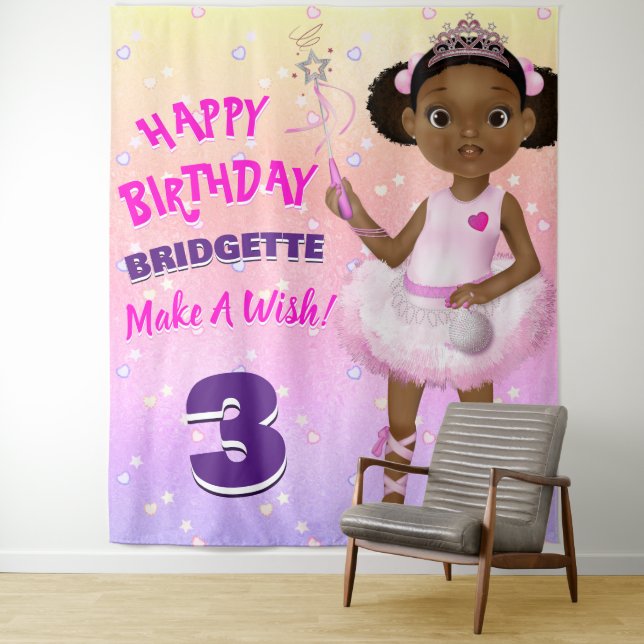 Tapiz La princesa africana norteamericana Ballerina fond (In situ)