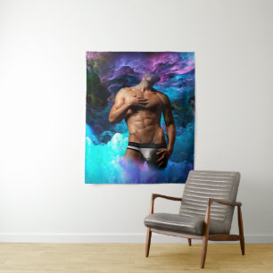 Tapiz La protuberancia cósmica de ropa interior de hombr