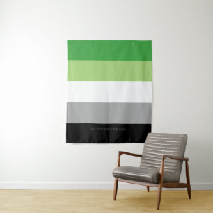 Tapiz La romántica bandera del orgullo de SlipperyJoe ob