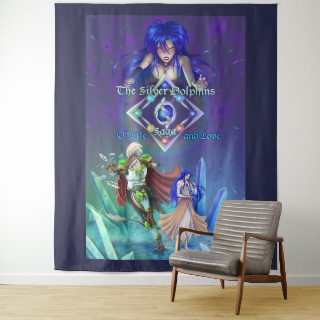 Tapiz La saga de los delfines plateados: De la vida y el (In situ)