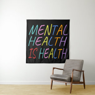 Tapiz La salud mental es la salud, la conciencia de la s