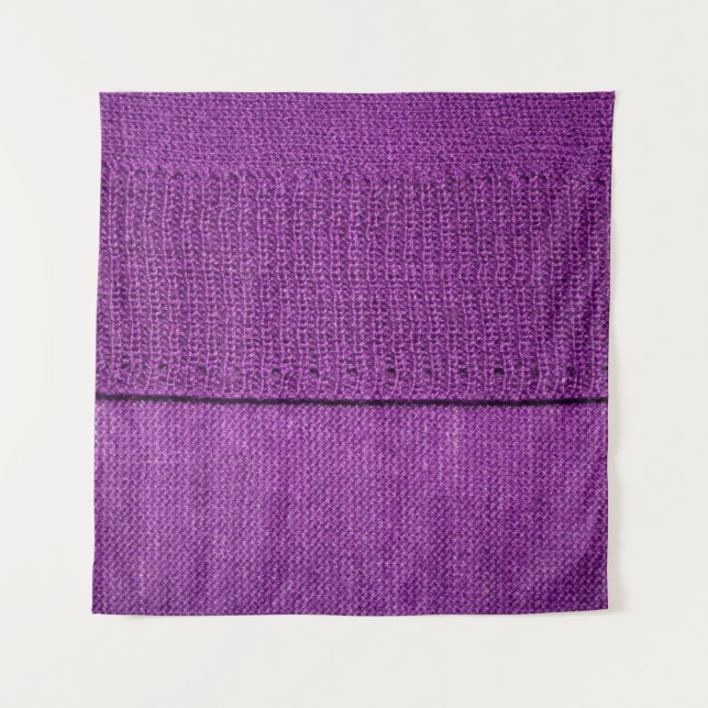 Tapiz la textura del tejido de punto, un púrpura liso  (Anverso)