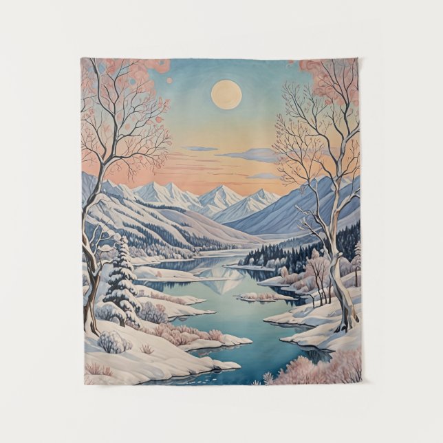 Tapiz La tranquilidad del invierno (Anverso)