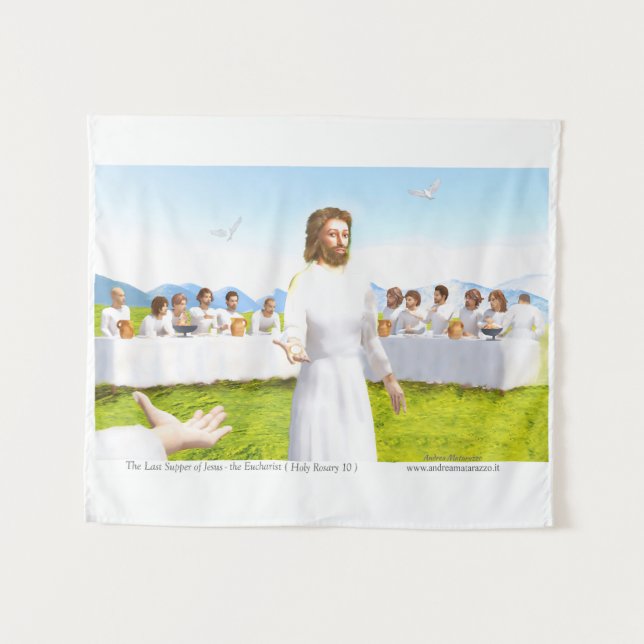Tapiz La Última Cena de Jesús - Eucaristía (Anverso (horizontal))