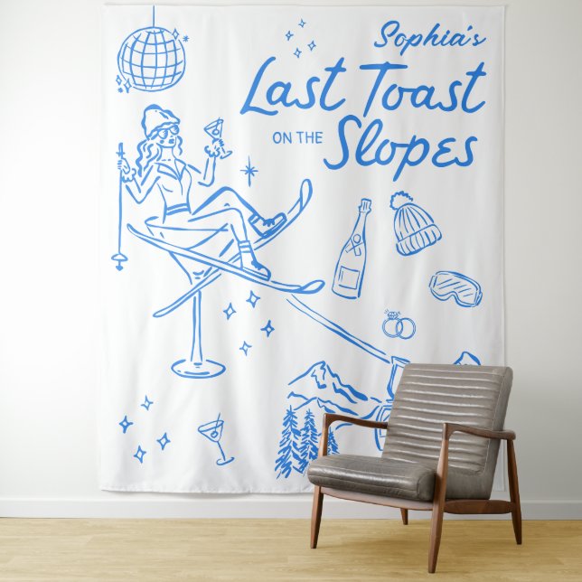 Tapiz La última tostada de la bachillerato de esquí en l (In situ)