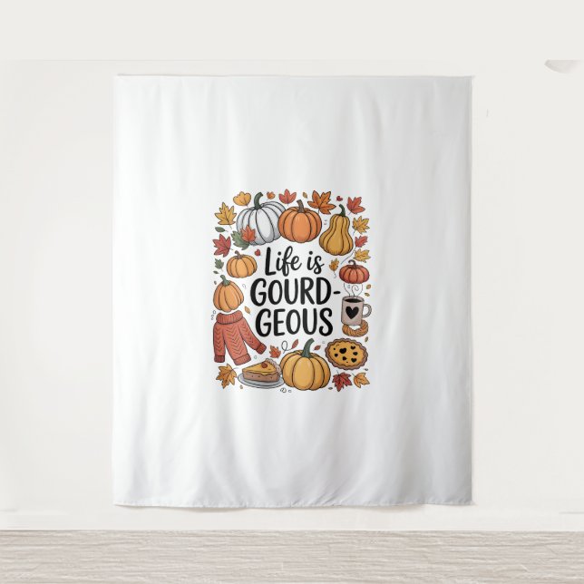 Tapiz La vida es la caída de Gourd-geous (Anverso)