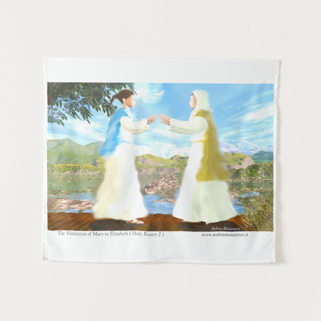 Tapiz La Visitación de María a Isabel (Anverso (horizontal))