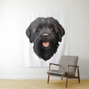 Tapiz Labradoodle Perro Negro