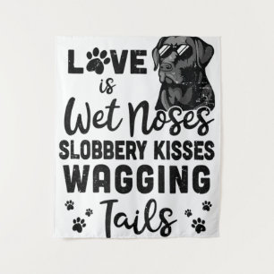 Tapiz Labrador negro que recupera ama a mi perro diciend