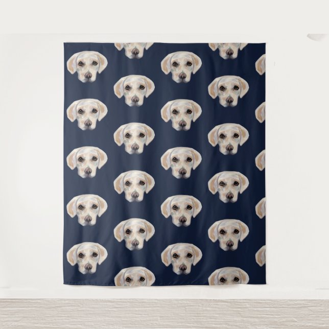 Tapiz Labrador Retriever blanco (Anverso)